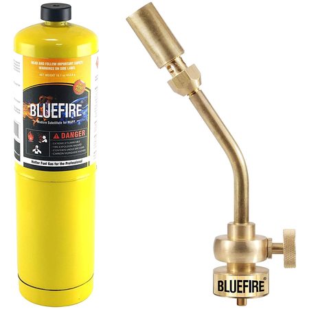 Bluefire Brass Pencil Flame Torch with MAPP Gas Cylinder BTM-7010-K